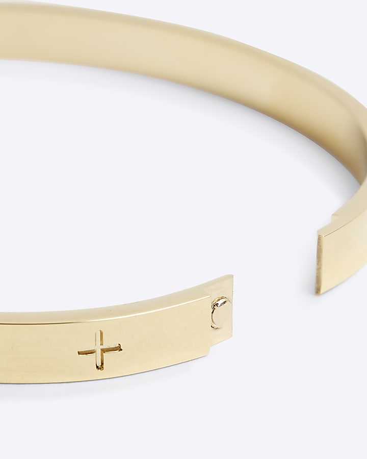 Gold Steel Circle Bangle