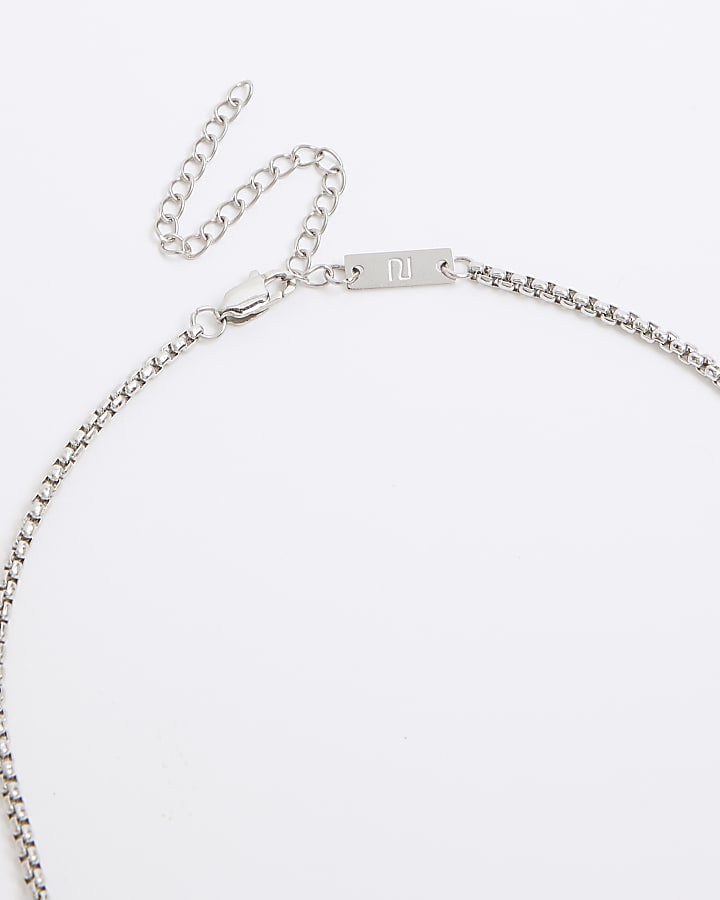Silver stainless steel cable chain necklace