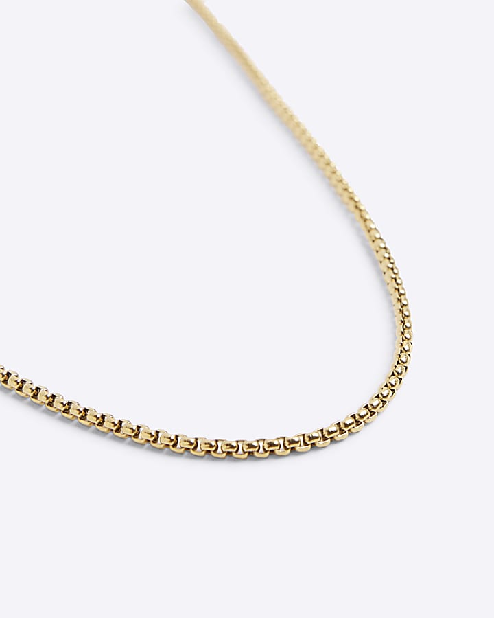 Gold stainless steel cable chain necklace