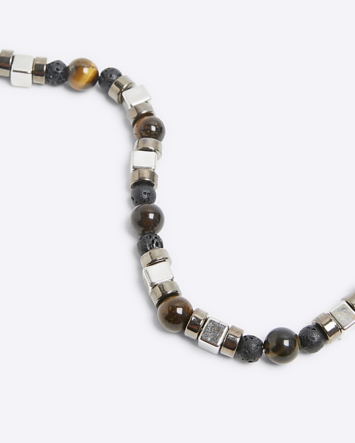 Brown tigers eye beaded necklace