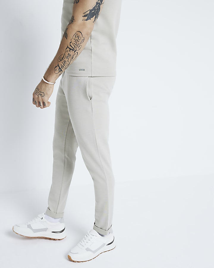 Stone Pique Skinny Fit Joggers