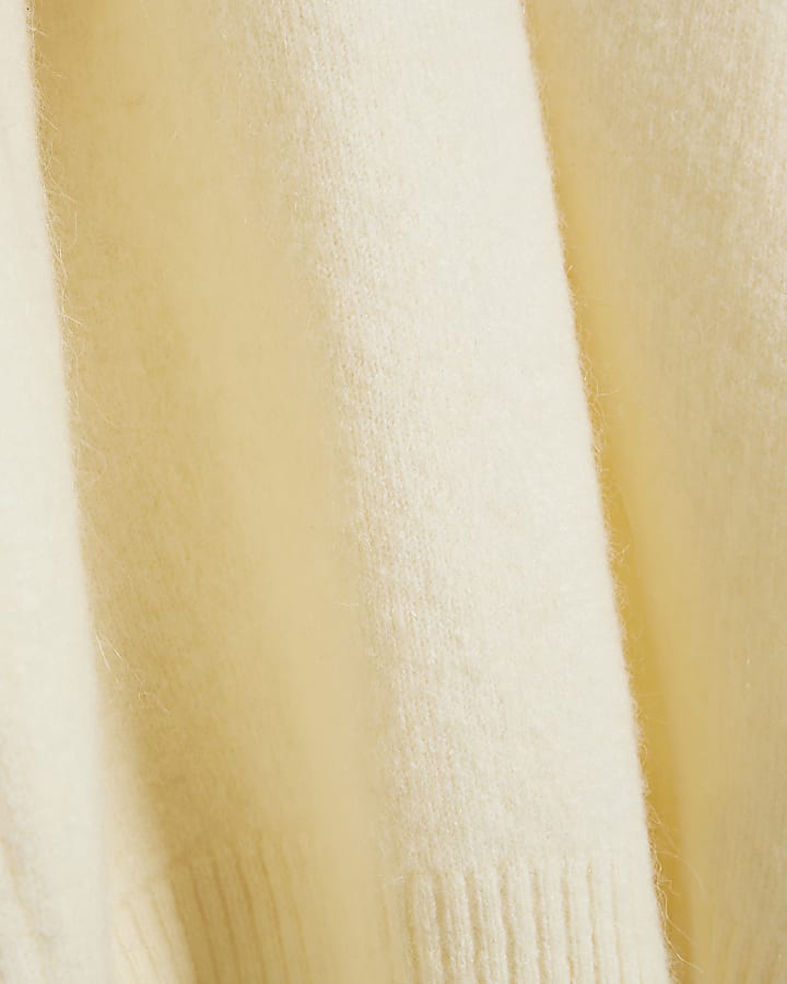 Yellow relaxed fit crew neck jumper
