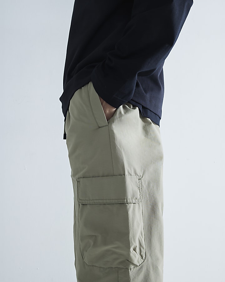 Green Dragon Embroidery Cargo Trousers