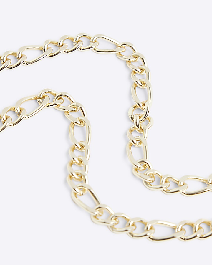 Gold chain link necklace