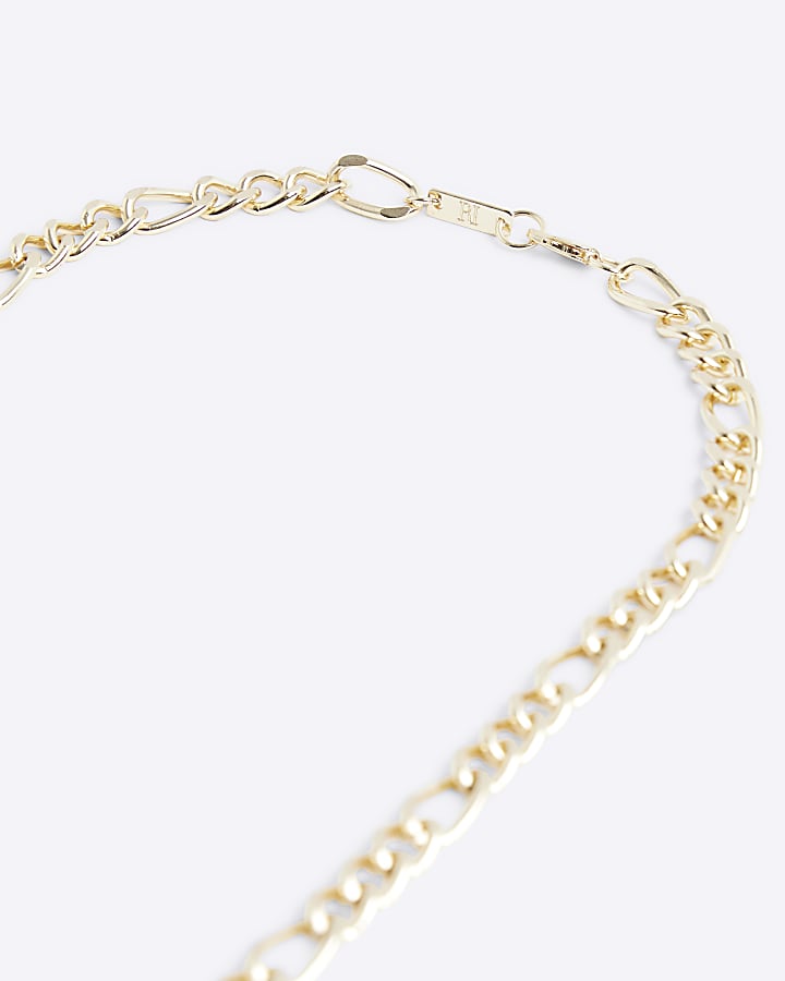 Gold chain link necklace