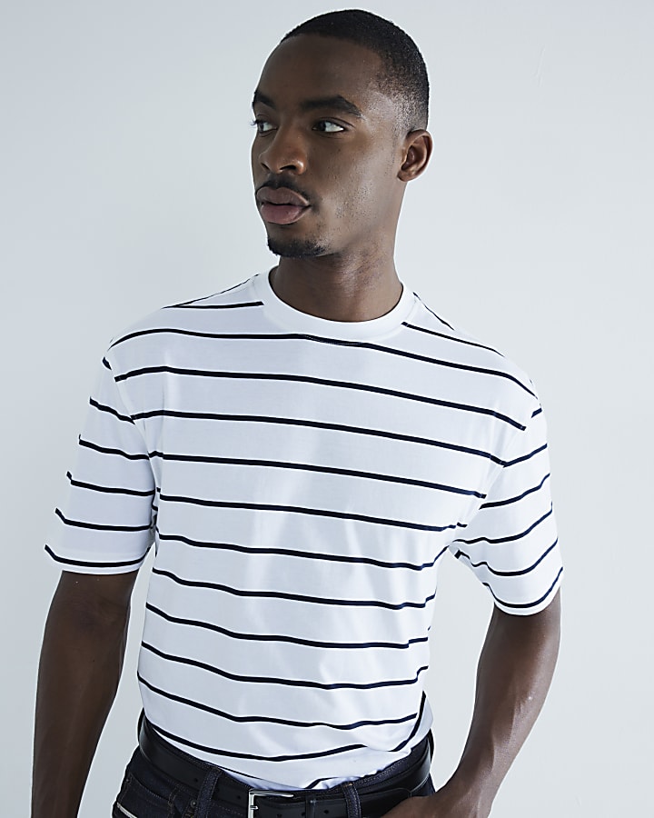 White Pack of 3 Stripe T-Shirt