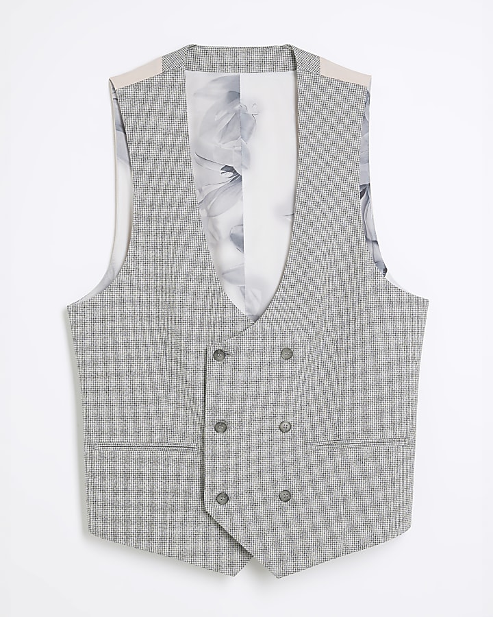 Grey Puppytooth Waistcoat