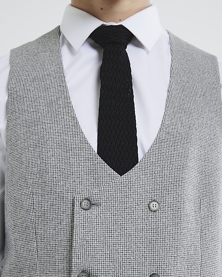 Grey Puppytooth Waistcoat