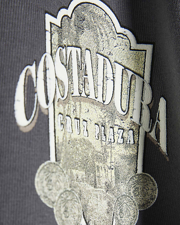 Black oversized fit Costadura graphic t-shirt