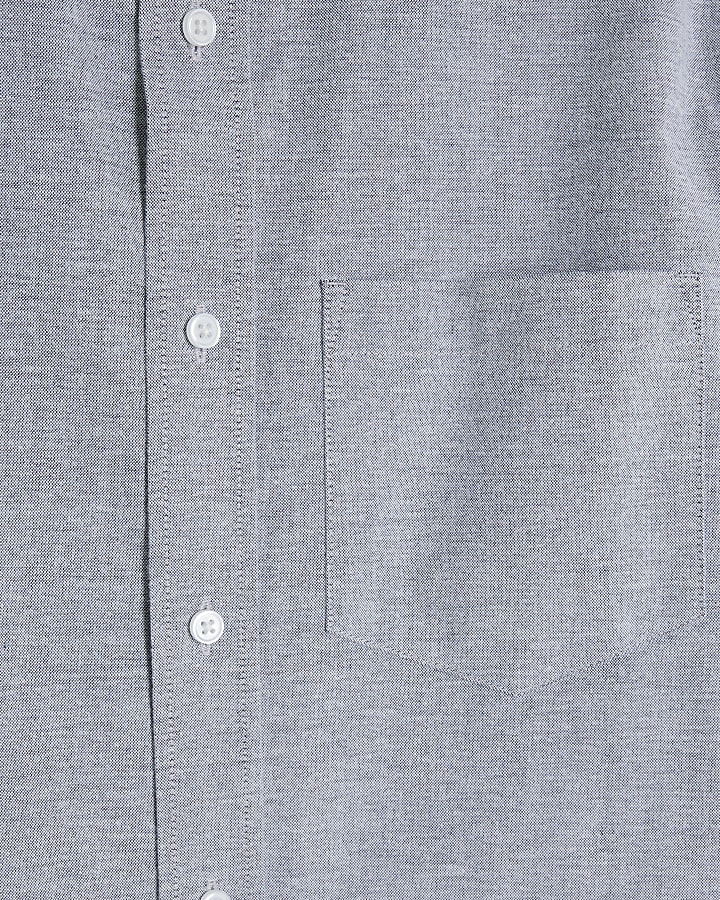 Grey Slim Fit Stretch Oxford Shirt