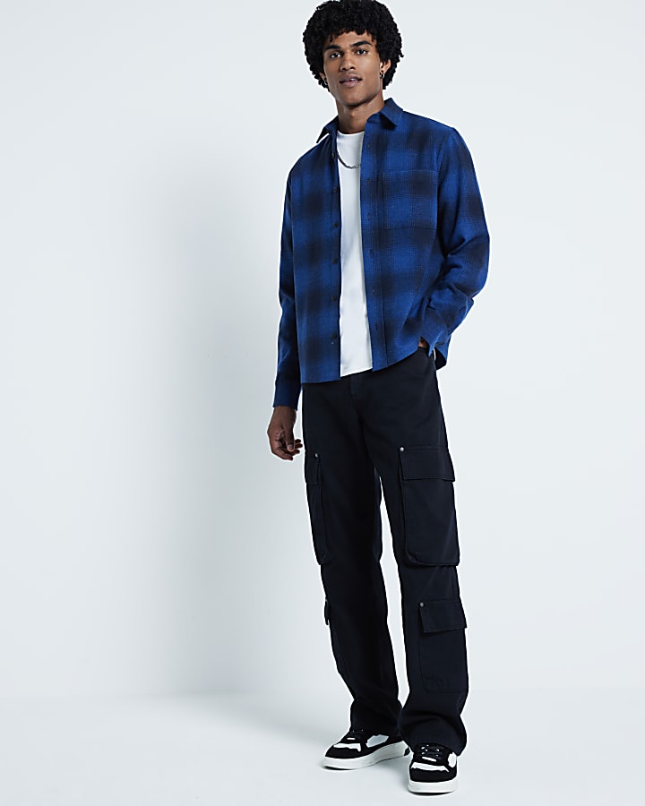 Blue Regular Fit Check Shirt