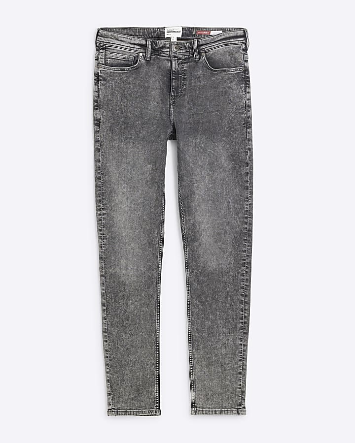 Grey Denim Skinny Fit Jeans