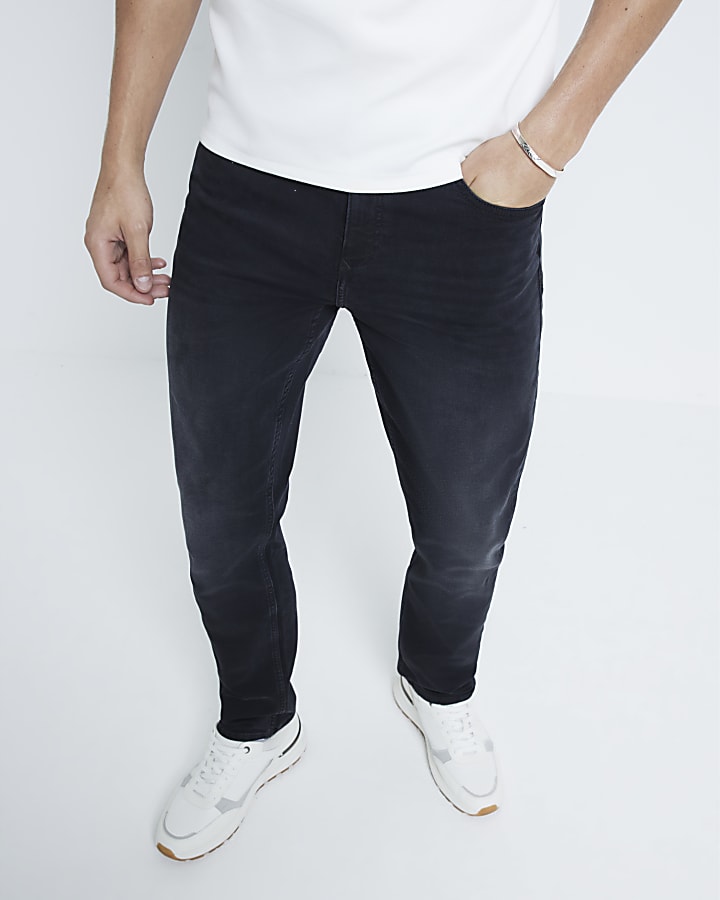 Black Washed Slim Fit Jeans