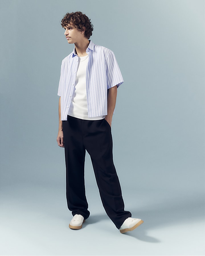 Navy Relaxed Fit Trousers