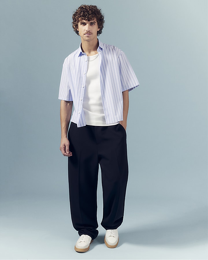 Navy Relaxed Fit Trousers