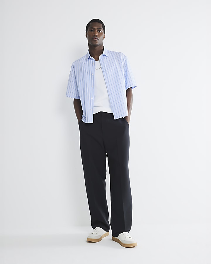 Navy Relaxed Fit Trousers