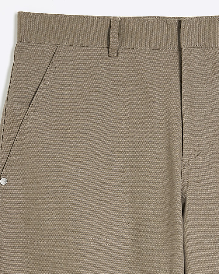 Grey Barrel Leg Trousers