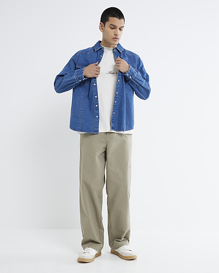 Khaki Relaxed Fit Trousers