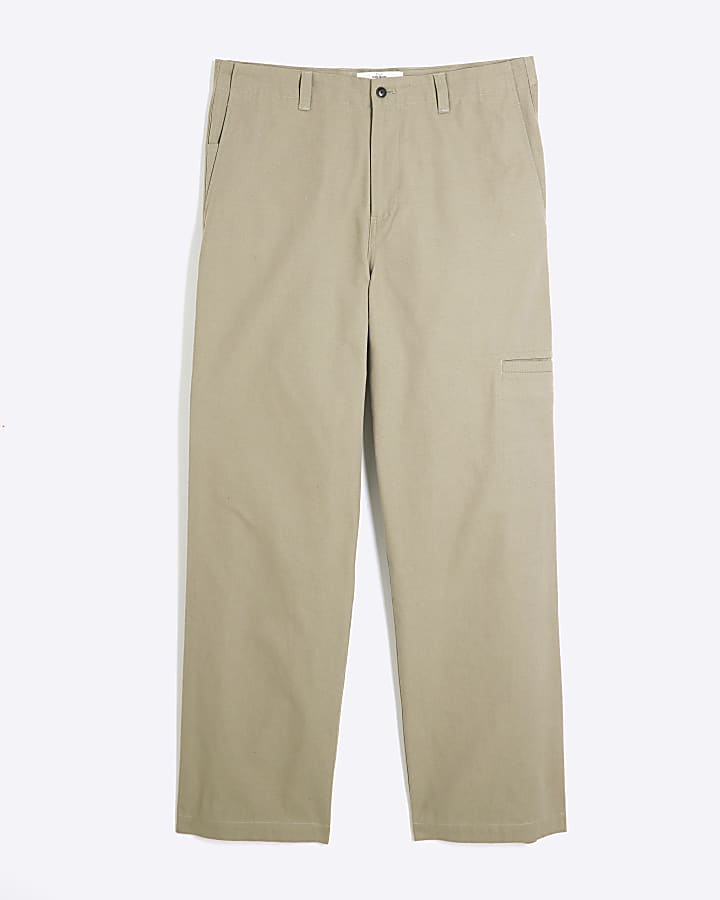 Khaki Relaxed Fit Trousers