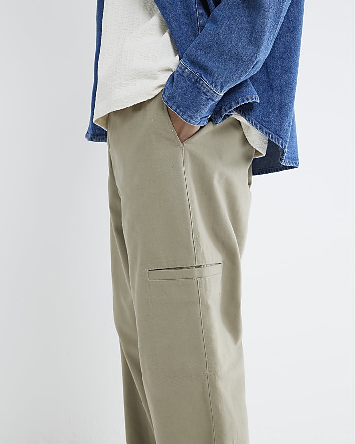 Khaki Relaxed Fit Trousers