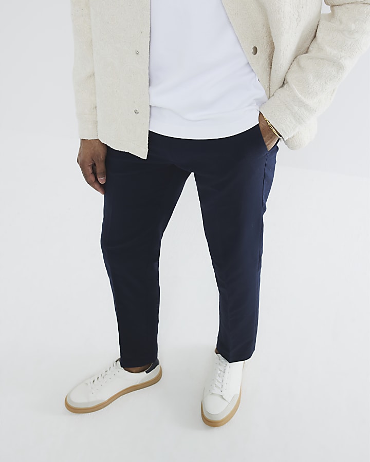 Navy Slim Fit Chino Trousers