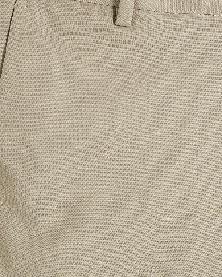 Beige Slim Fit Chino Trousers
