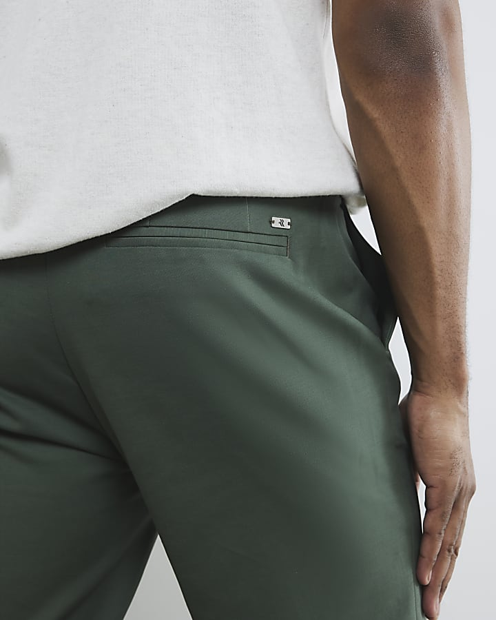 Khaki Slim Fit Chino Trousers