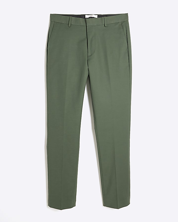 Khaki Slim Fit Chino Trousers