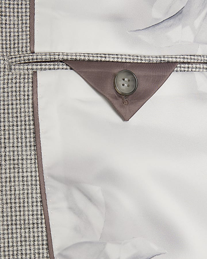 Grey Skinny Fit Blazer