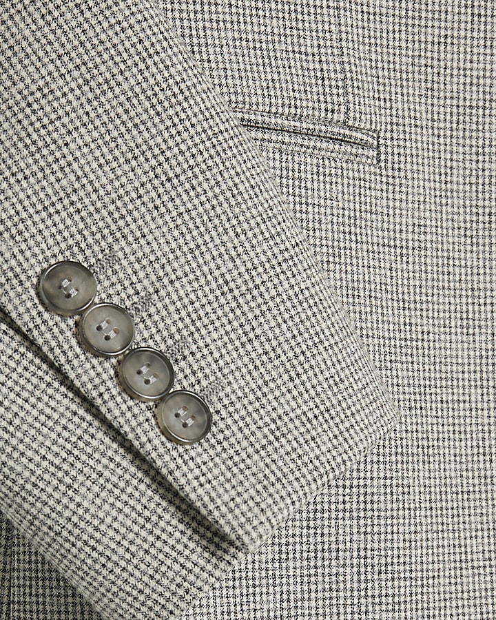 Grey Skinny Fit Blazer