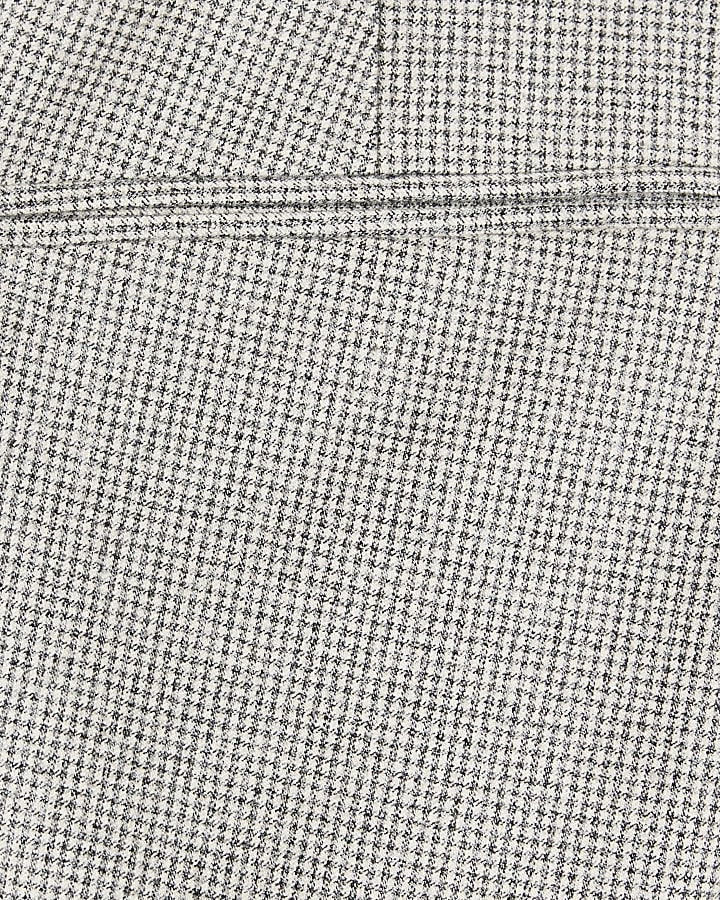 Grey Puppytooth Skinny Suit Trousers