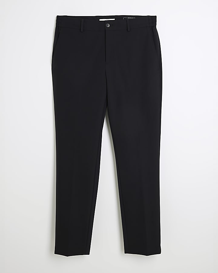 Black Comfort Stretch Skinny Trousers