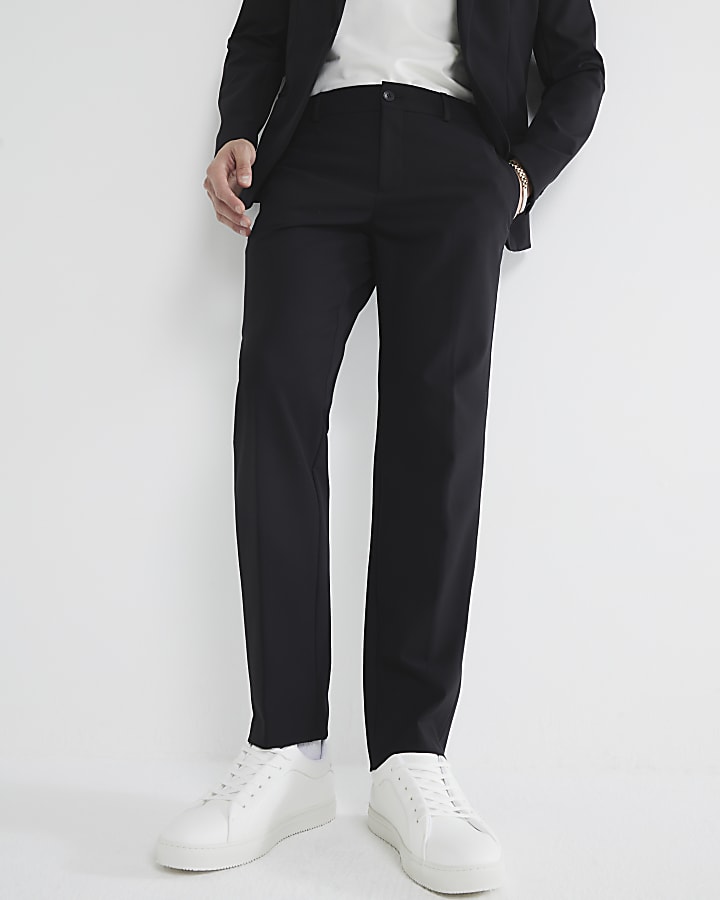 Black Comfort Stretch Skinny Trousers