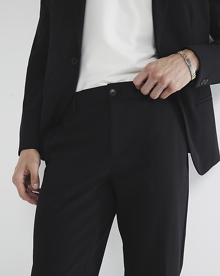 Black Comfort Stretch Skinny Trousers