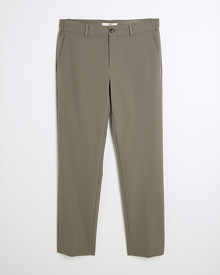 Beige Comfort Stretch Skinny Trousers