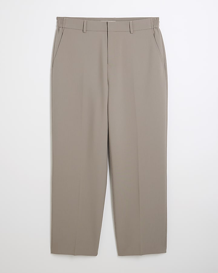 Stone Relaxed Fit Elastic Trousers