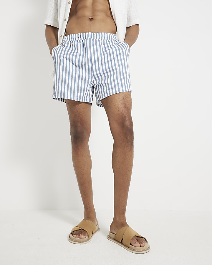 Blue Stripe Swim Shorts