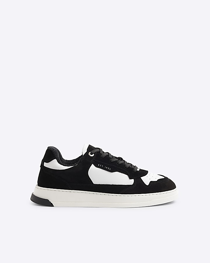 Black Suede Lace Up Trainers