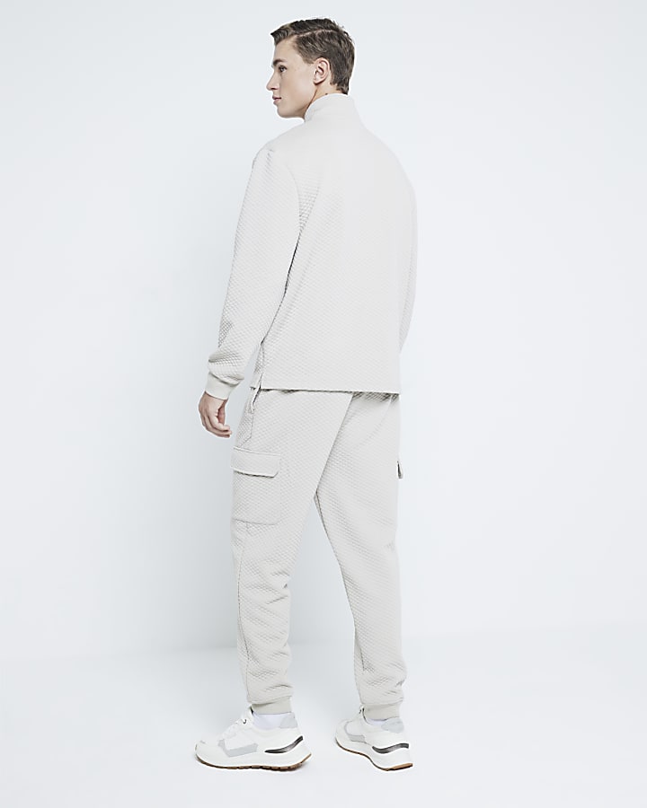 Stone Diamond Quilted Cargo Joggers