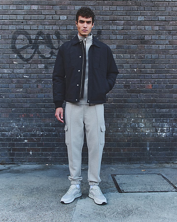 Stone Diamond Quilted Cargo Joggers