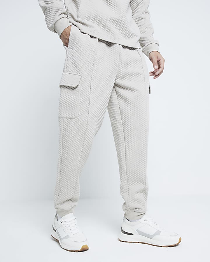 Stone Diamond Quilted Cargo Joggers