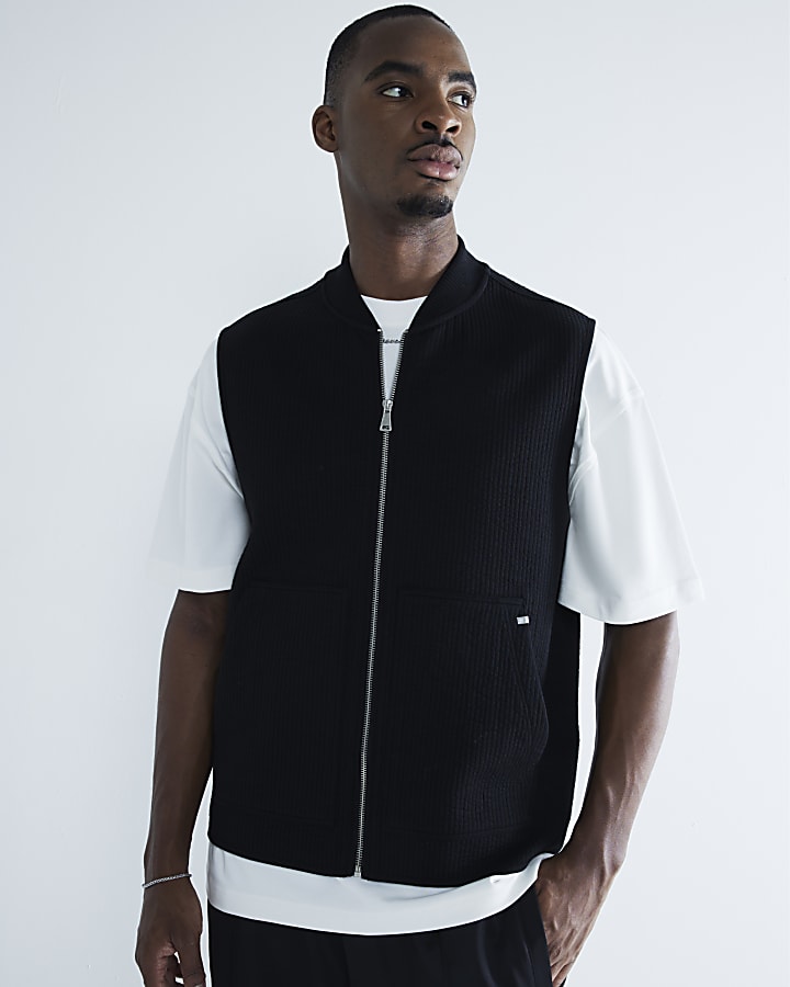 Black Quilt Gilet