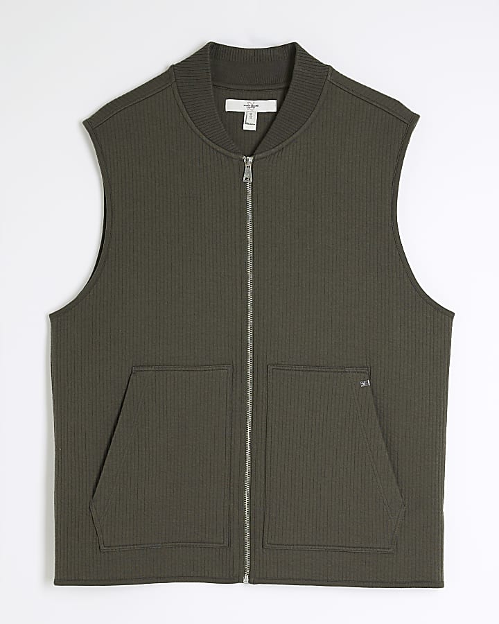 Khaki Quilt Gilet