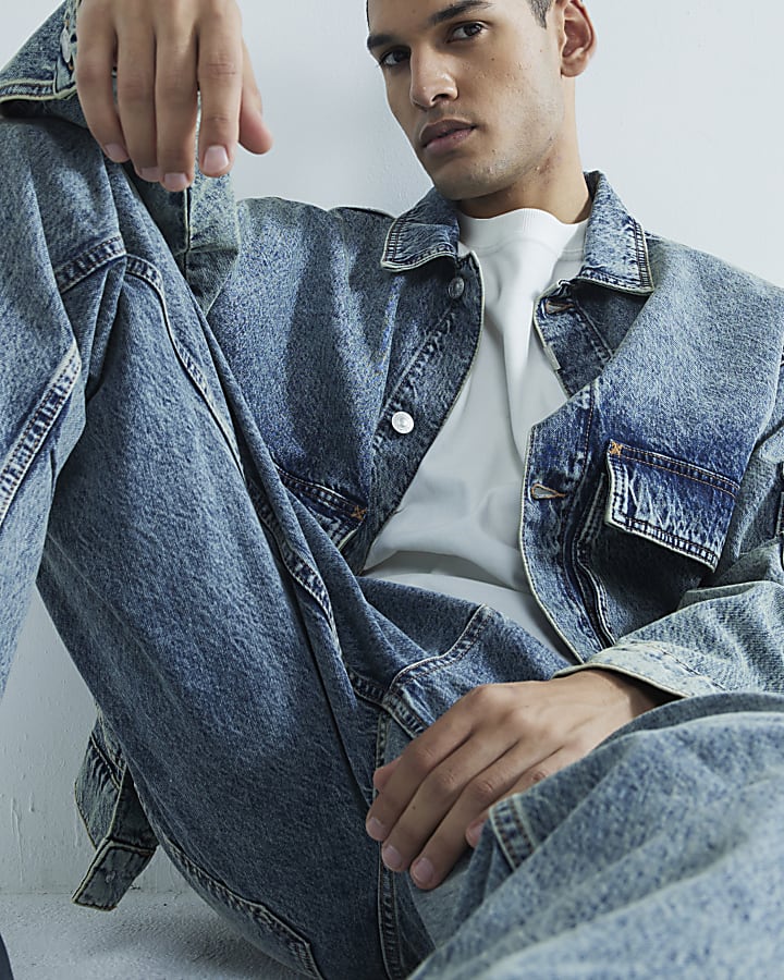 Blue Denim Utility Jacket