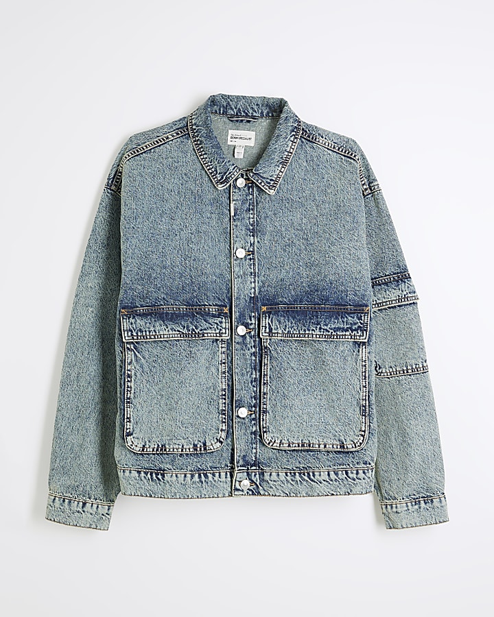 Blue Denim Utility Jacket