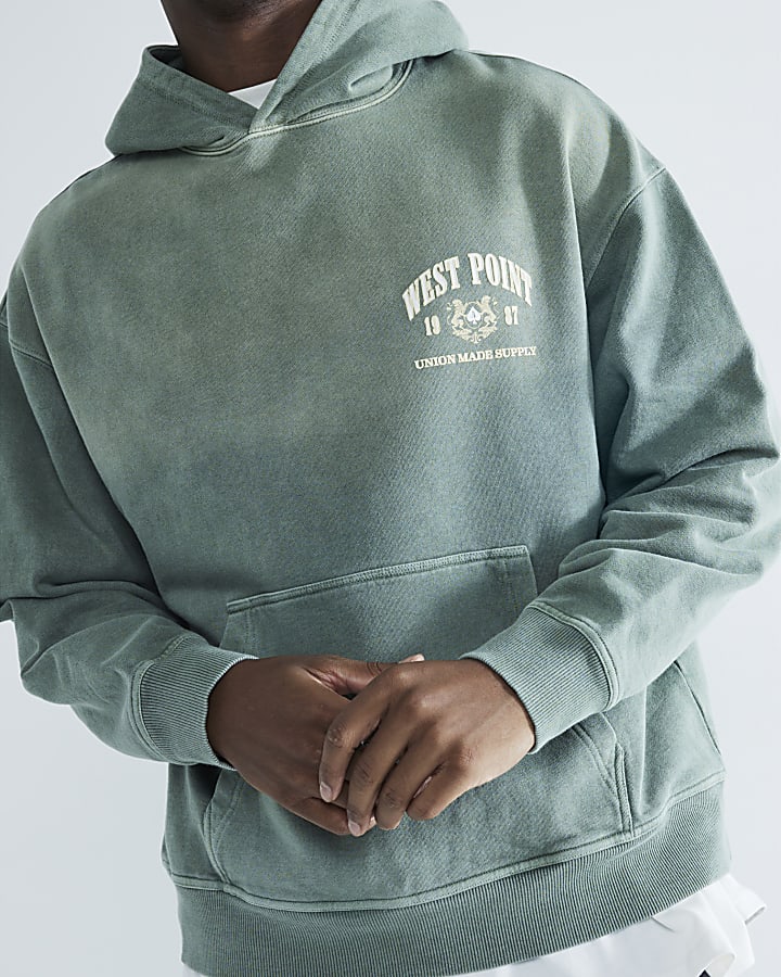 Khaki Long Sleeved West Point Spray Hoodie