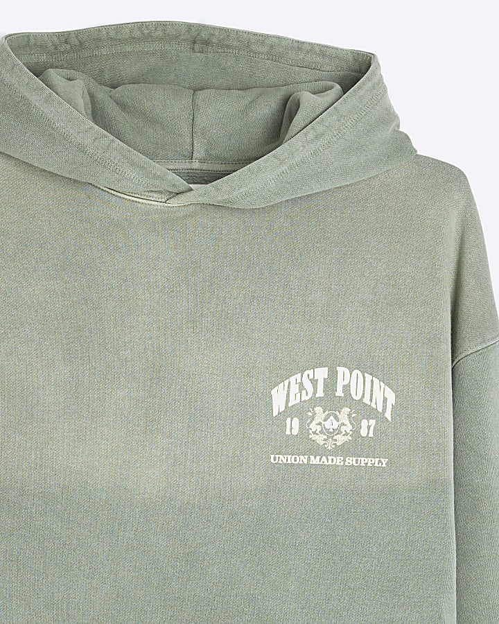 Khaki Long Sleeved West Point Spray Hoodie