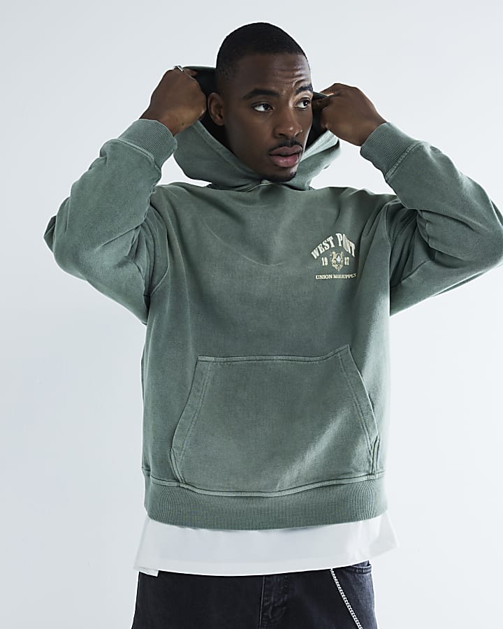 Khaki Long Sleeved West Point Spray Hoodie