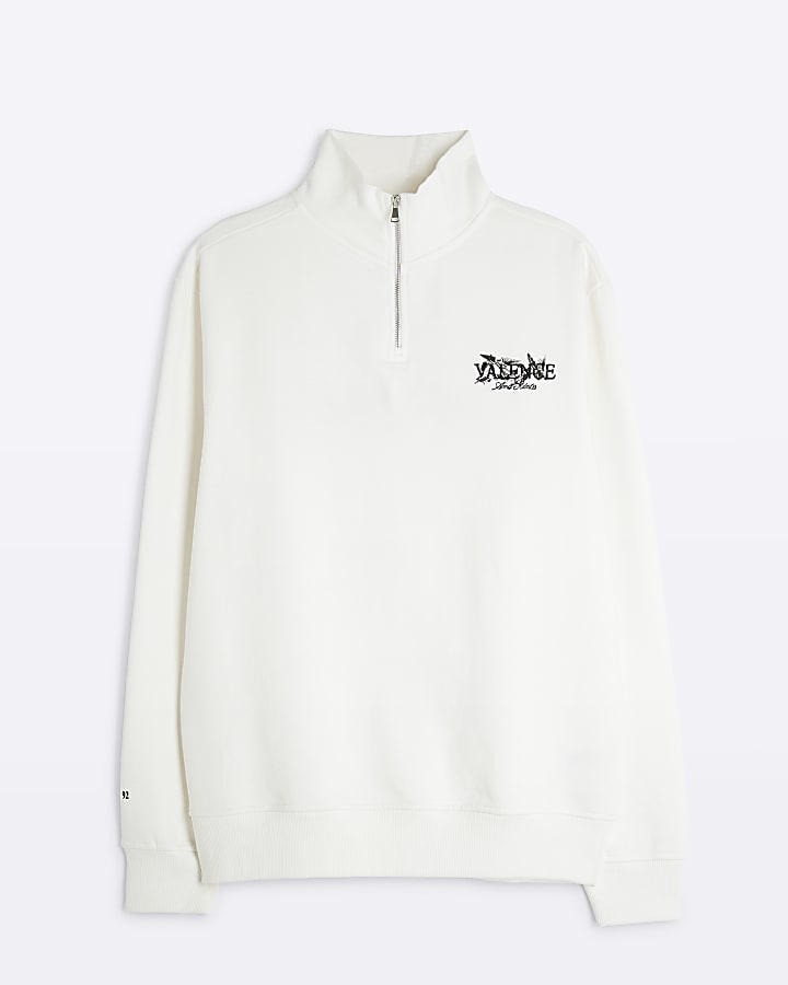 White Valence Angels Graphic Sweatshirt