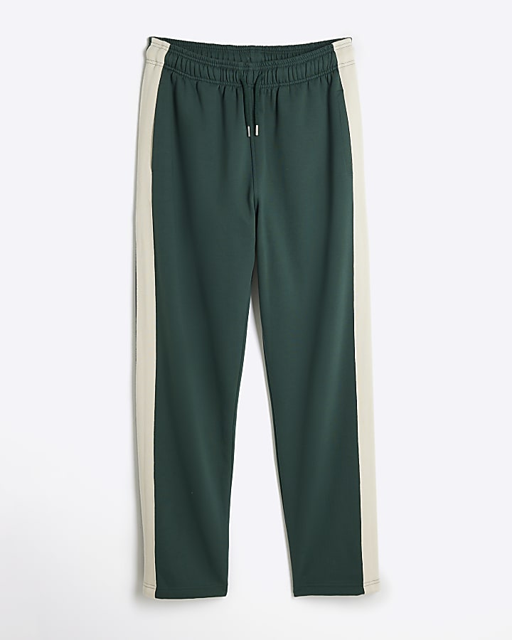 Green Regular Fit Taped Joggers